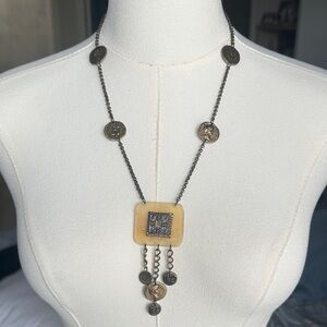 28 inch Elegant Gold  Pendant Necklace with Coins